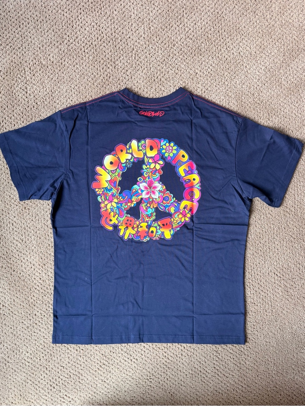 NEW Goods of Desire G.O.D. World Peace Tee Navy, Size M - Hong Kong